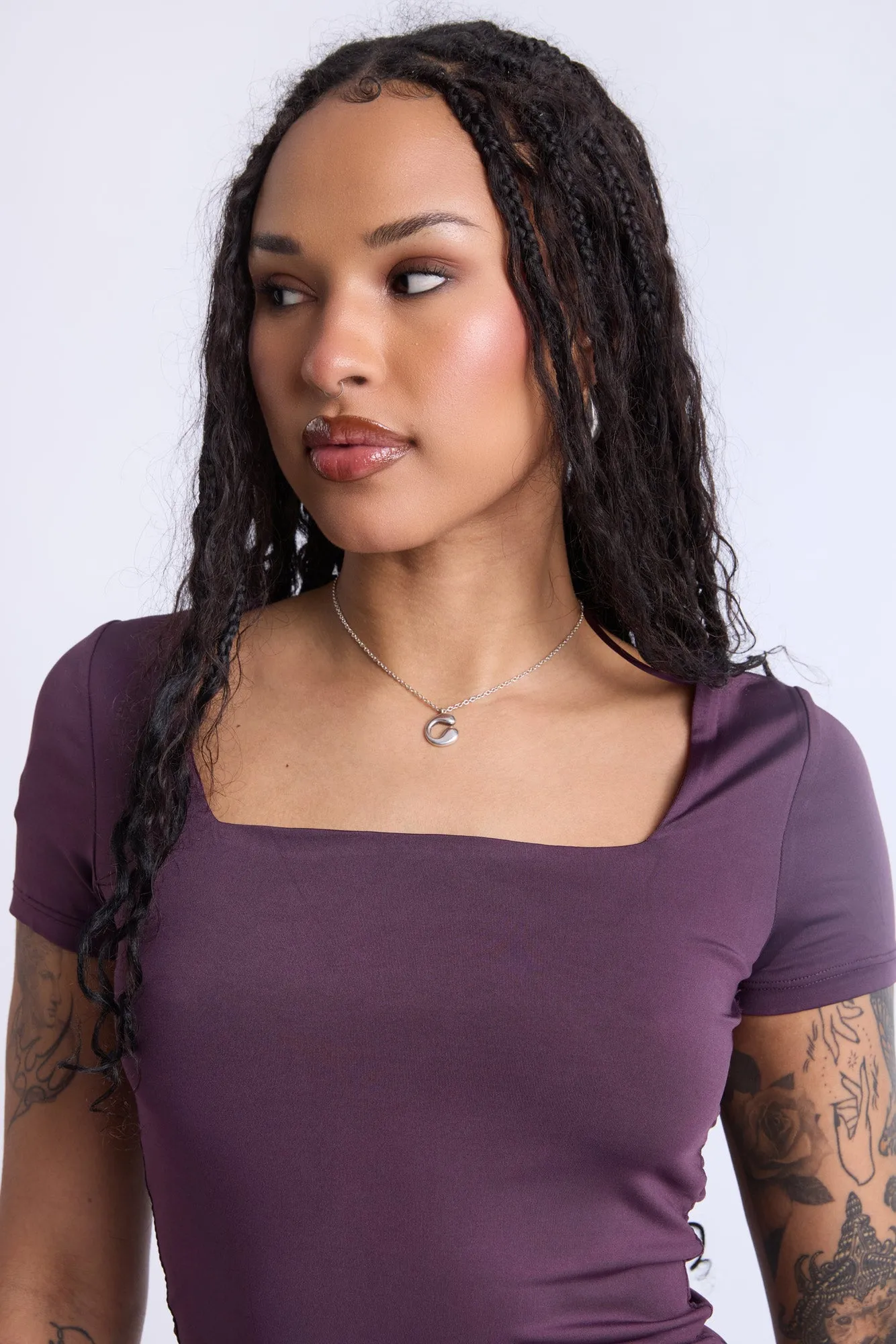 Double Layer Square Neck Top