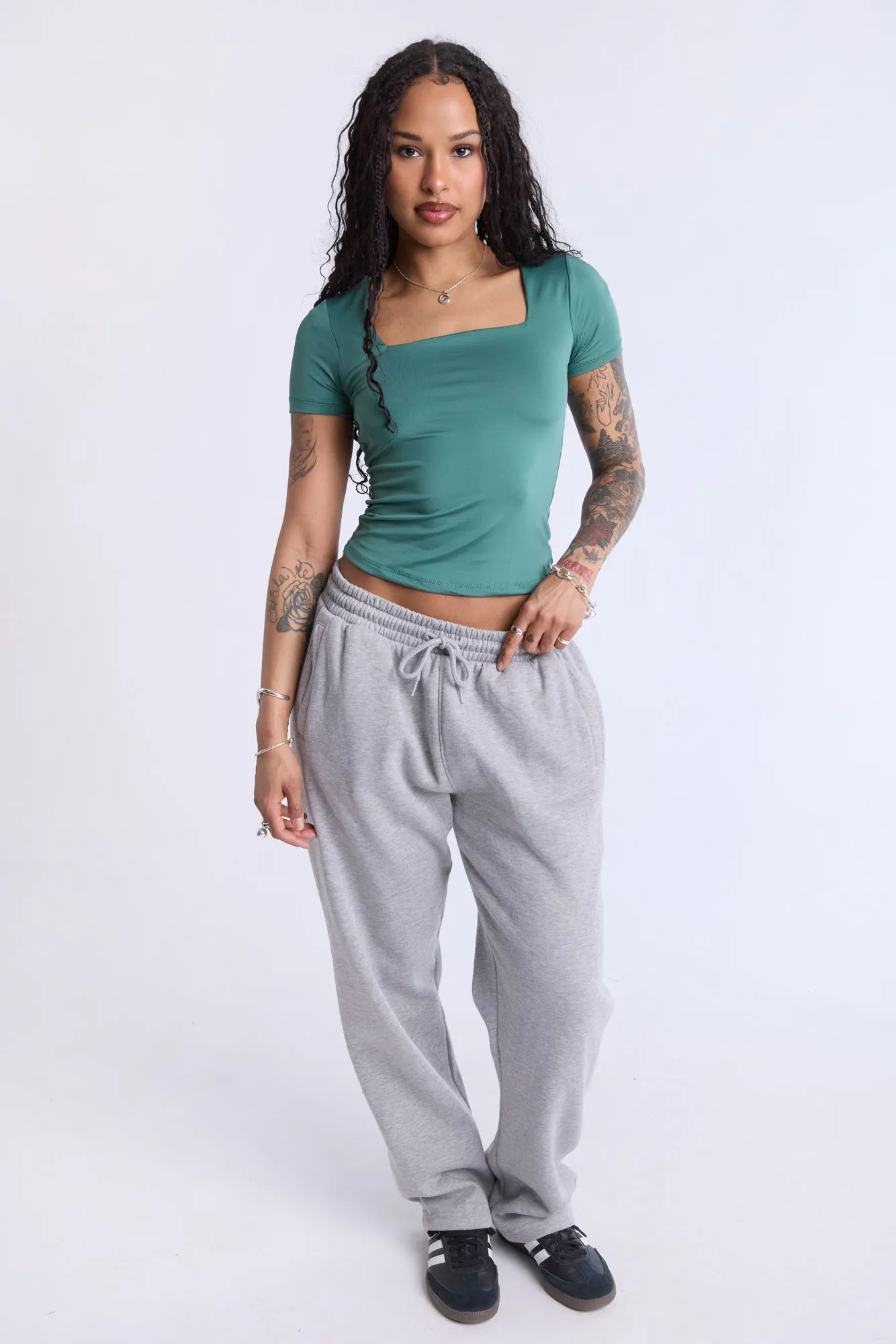 Double Layer Square Neck Top