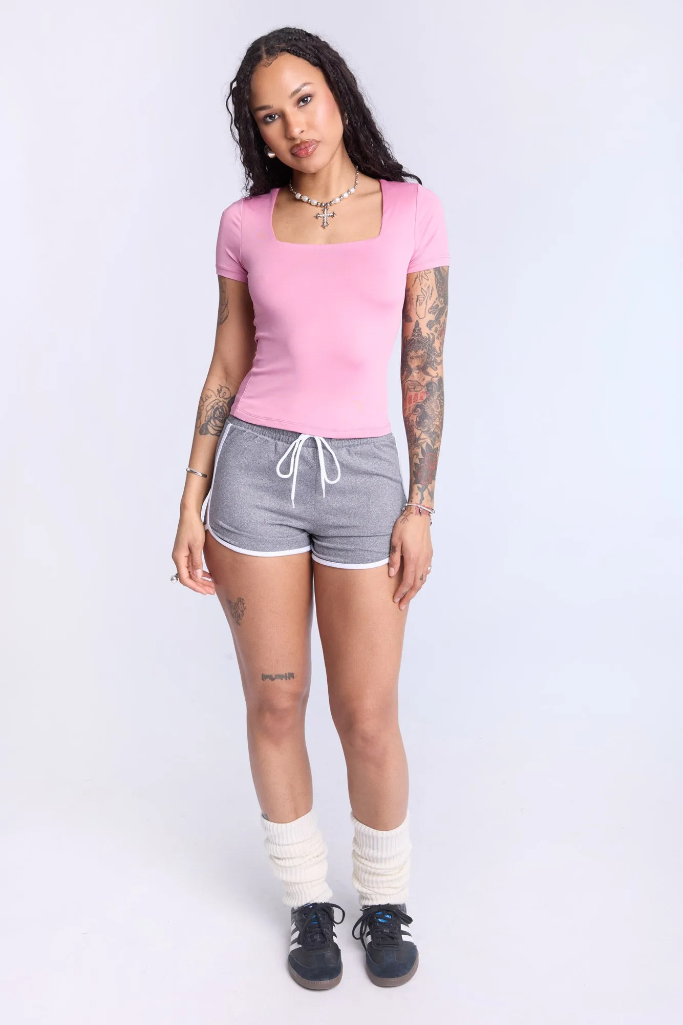 Double Layer Square Neck Top