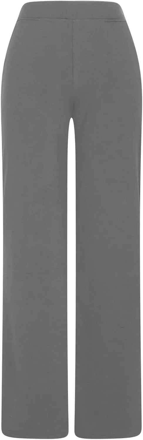 Dress Pants for Women Casual High Waisted Business Stretch Work Trouser Solid Elasticated Waist Bootcut Suit Pant with Pocket