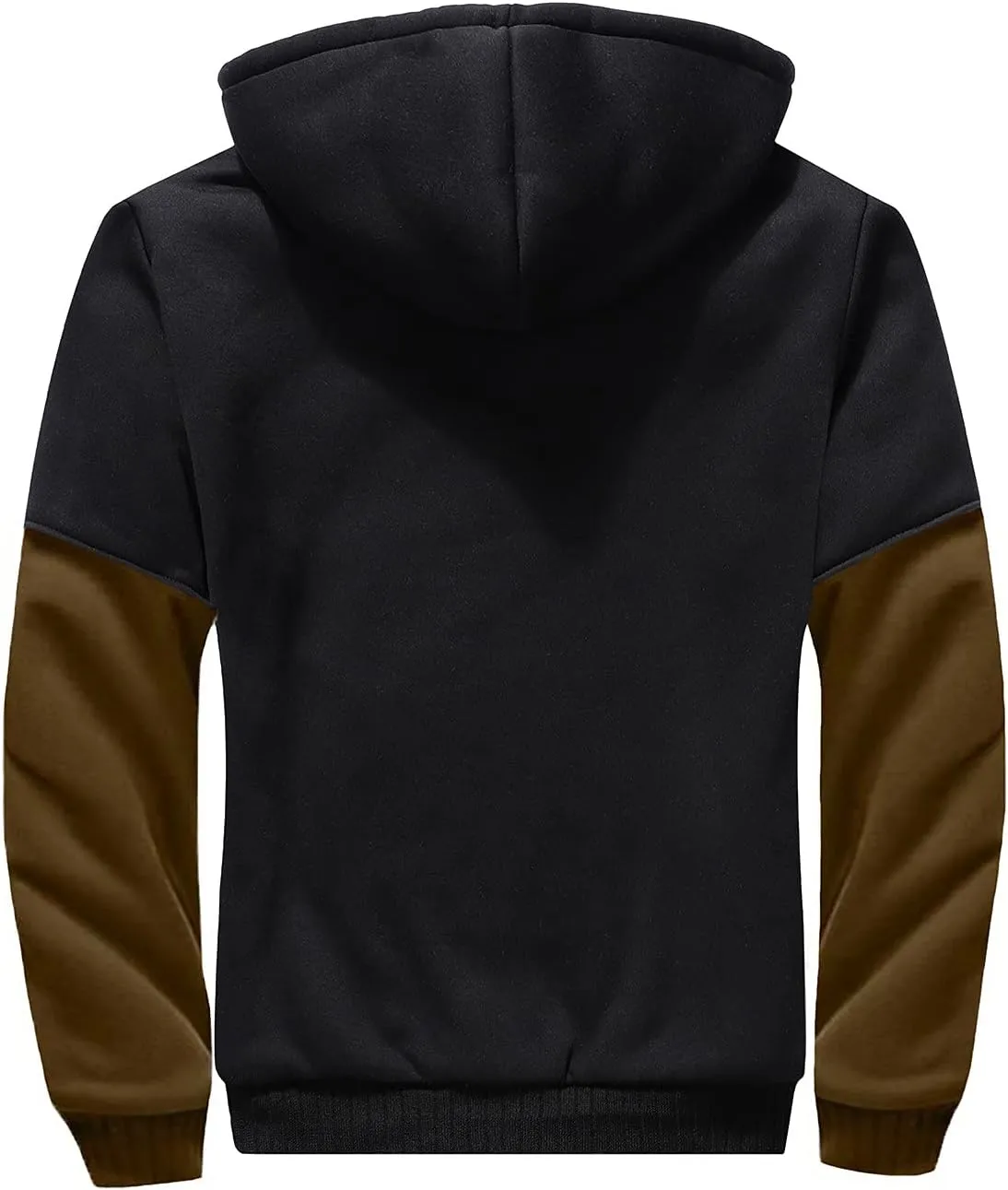 DuDubaby Hoodies for Men Big and Tall Long Sleeve Hoodie Men Winter Warm Fleece Hooded Zipper Sweater Jacket Outwear Coat