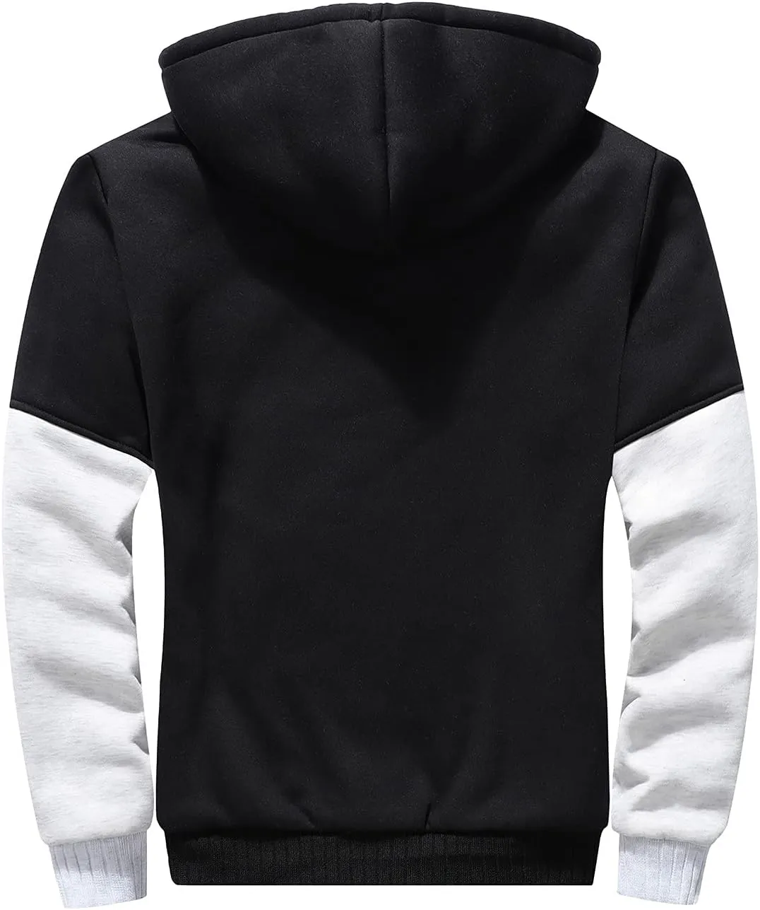 DuDubaby Hoodies for Men Big and Tall Long Sleeve Hoodie Men Winter Warm Fleece Hooded Zipper Sweater Jacket Outwear Coat