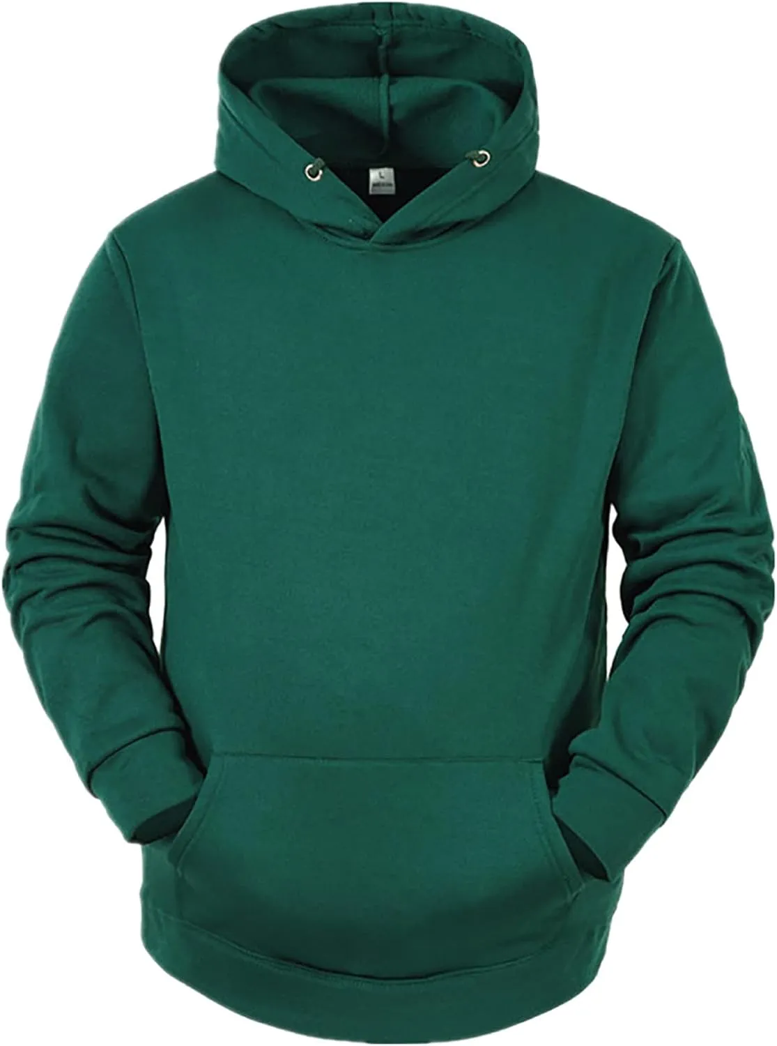 DuDubaby Men Long Hooded Sweatshirt Autumn and Winter Hooded Sweater Long Sleeve Sweater Top