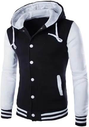 DuDubaby Men Tops Plus Size Casual Loose Hooded Long Sleeve Padded Sweatshirt Pullover Big Pockets