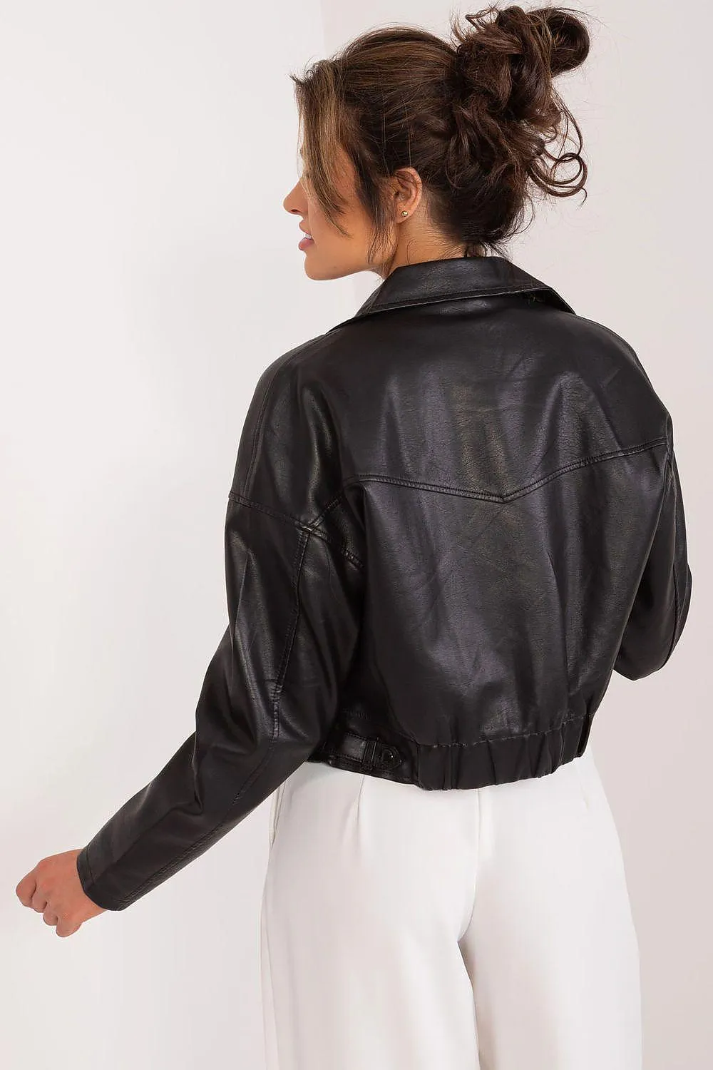 Eco-Chic Zip-Up Leather Jacket for Stylish Men