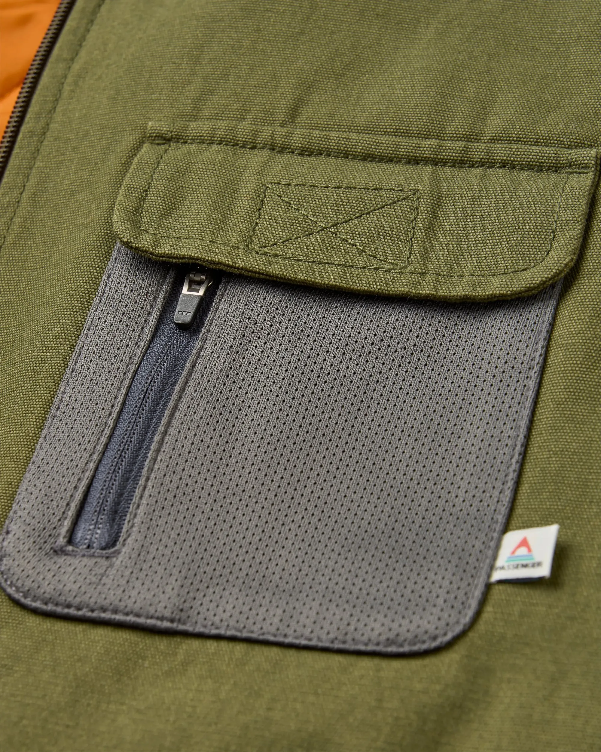 Explorers Organic Cotton Canvas Vest - Khaki