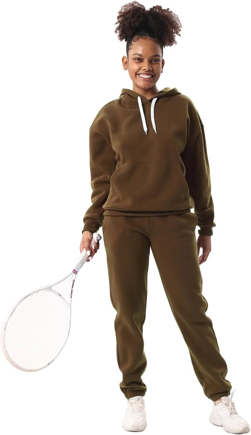 Facitisu 2 Piece Sets for Women Oversized Loungewear Womens sweat suit Hoodies and Sweatpants