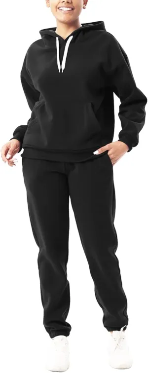 Facitisu 2 Piece Sets for Women Oversized Loungewear Womens sweat suit Hoodies and Sweatpants