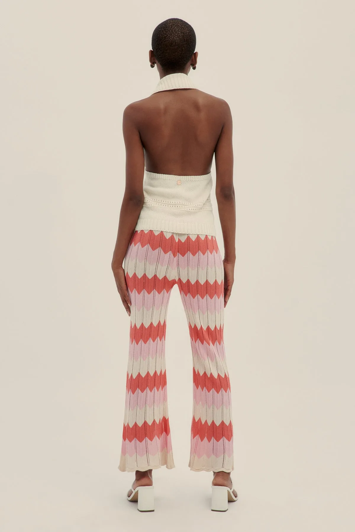 Fefe Knit Pants Coral