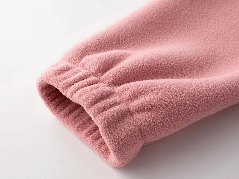 Female Stand Collar Zip-Up Loose Fleece Jacket With Pockets - SF1843