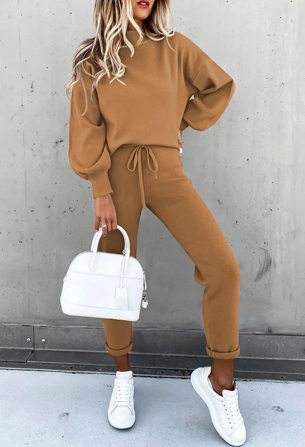 Fixmatti Women's 2 Piece Outfits Long Sleeve Pullover Sweatshirt Jogger Pants Sweatsuit