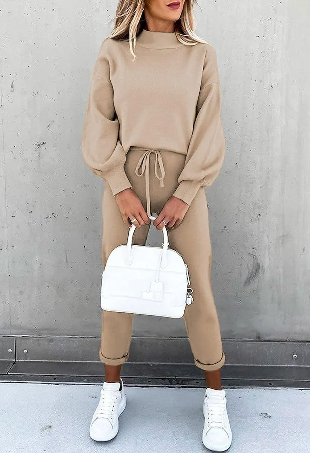 Fixmatti Women's 2 Piece Outfits Long Sleeve Pullover Sweatshirt Jogger Pants Sweatsuit