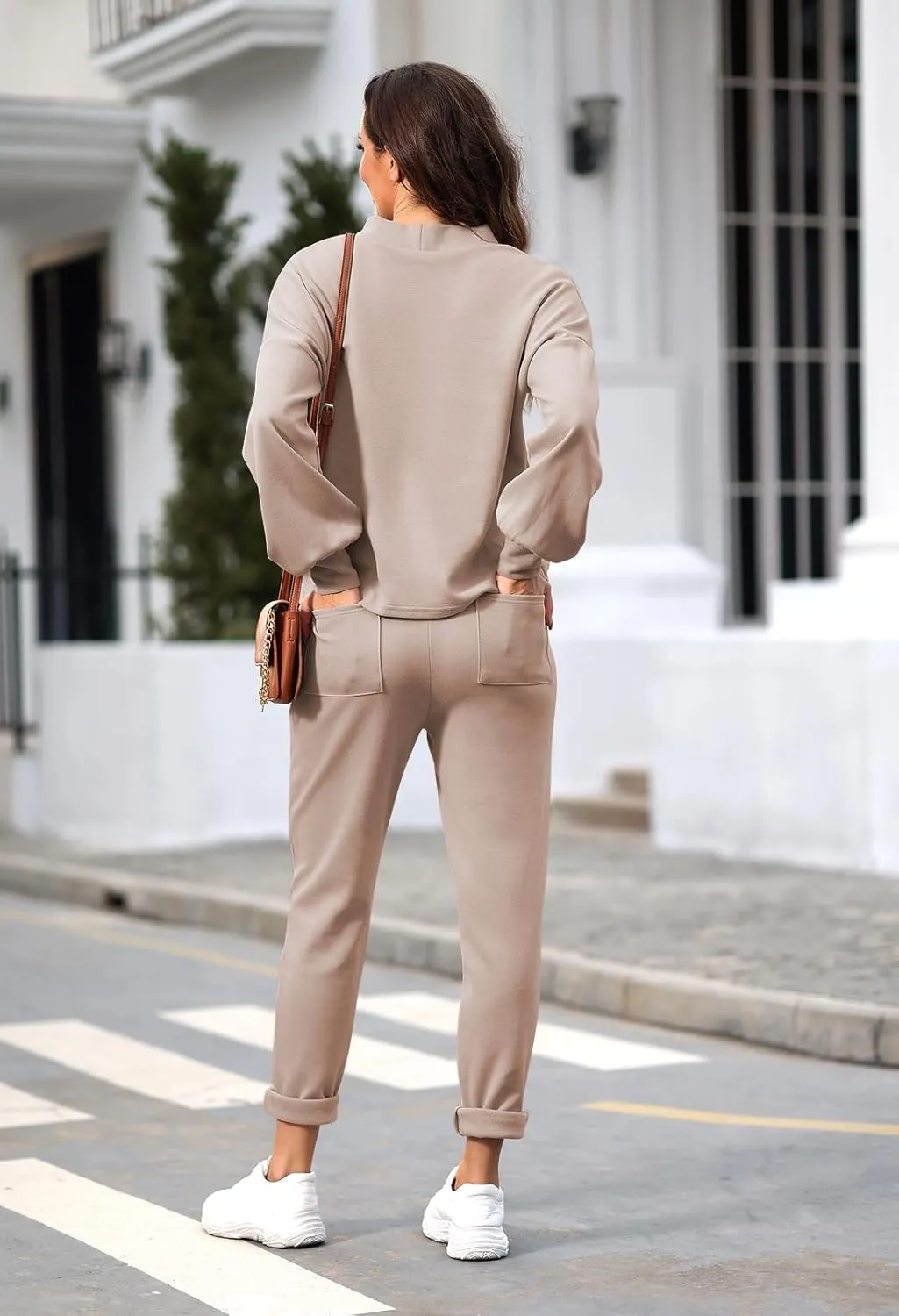 Fixmatti Women's 2 Piece Outfits Long Sleeve Pullover Sweatshirt Jogger Pants Sweatsuit