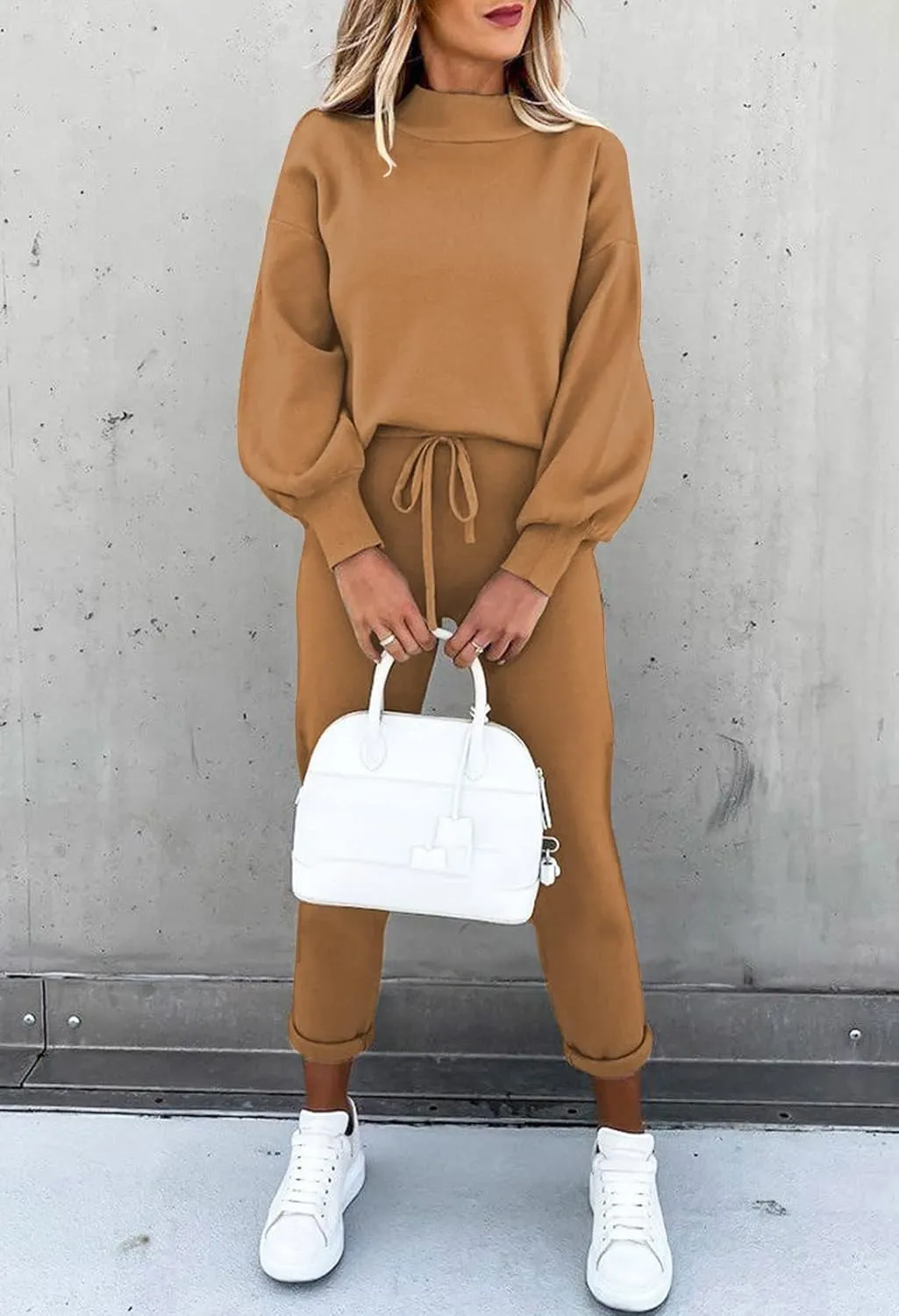 Fixmatti Women's 2 Piece Outfits Long Sleeve Pullover Sweatshirt Jogger Pants Sweatsuit