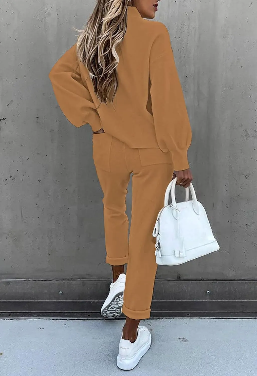 Fixmatti Women's 2 Piece Outfits Long Sleeve Pullover Sweatshirt Jogger Pants Sweatsuit