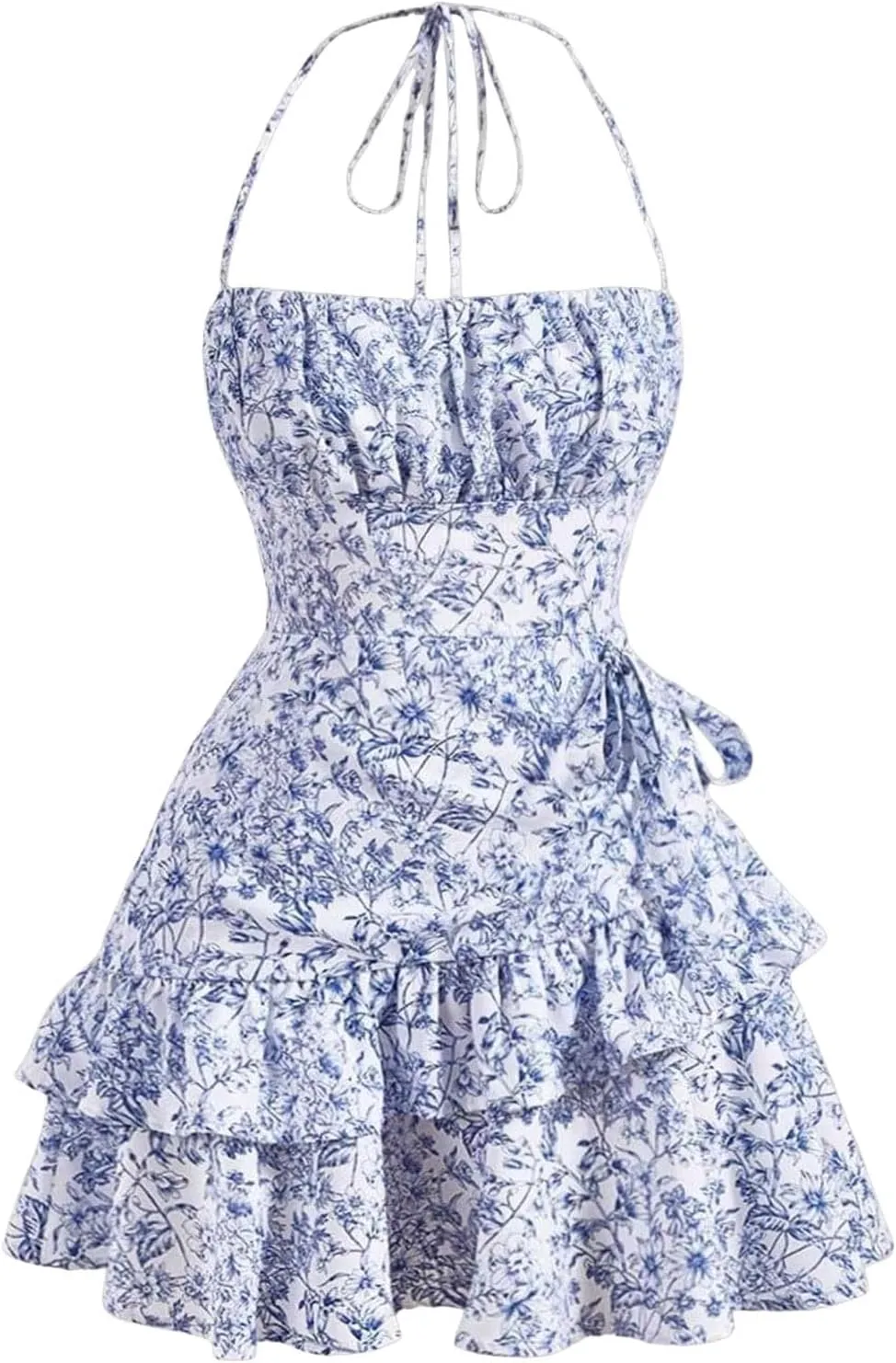 Floral Corset Dress for Women Ruffle Mini Dress Summer Sundress Milk Maid Dress for Women Plus Size