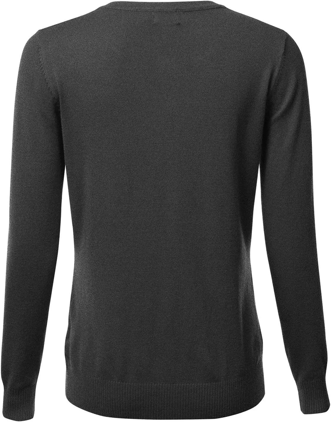 FLORIA Women's Button Down Crew Neck Long Sleeve Soft Knit Cardigan Sweater (S-3X)