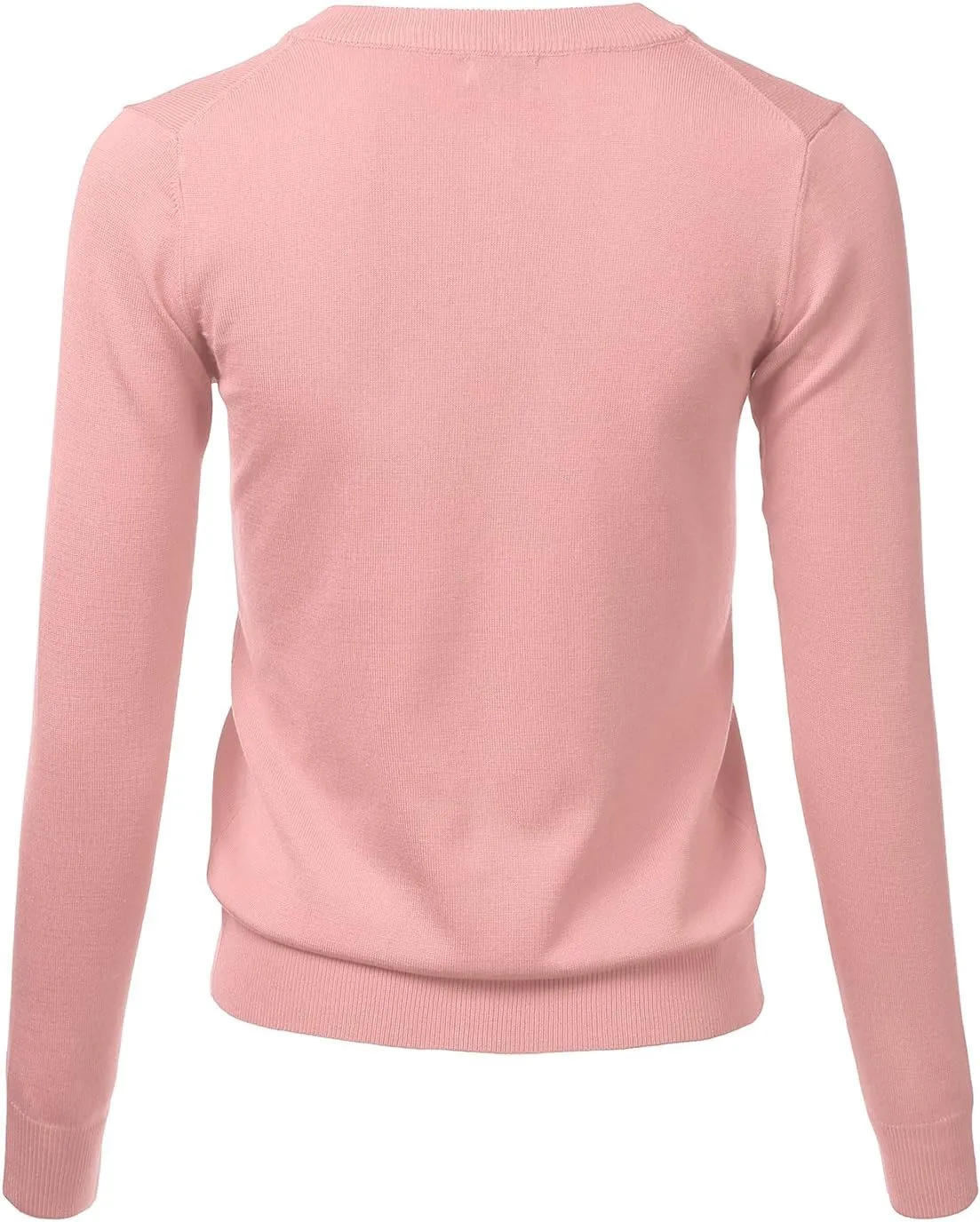 FLORIA Women's Button Down Crew Neck Long Sleeve Soft Knit Cardigan Sweater (S-3X)