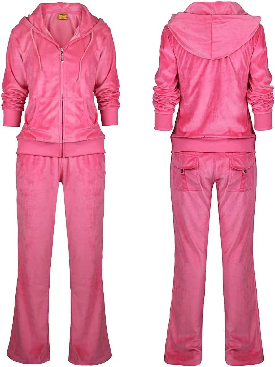 Gary Com 2 PCS Outfits Women's Fleece Sherpa Lined Sweatsuits Long Sleeve Hoodie and Sweat Pants Winter Warm Tracksuit Set