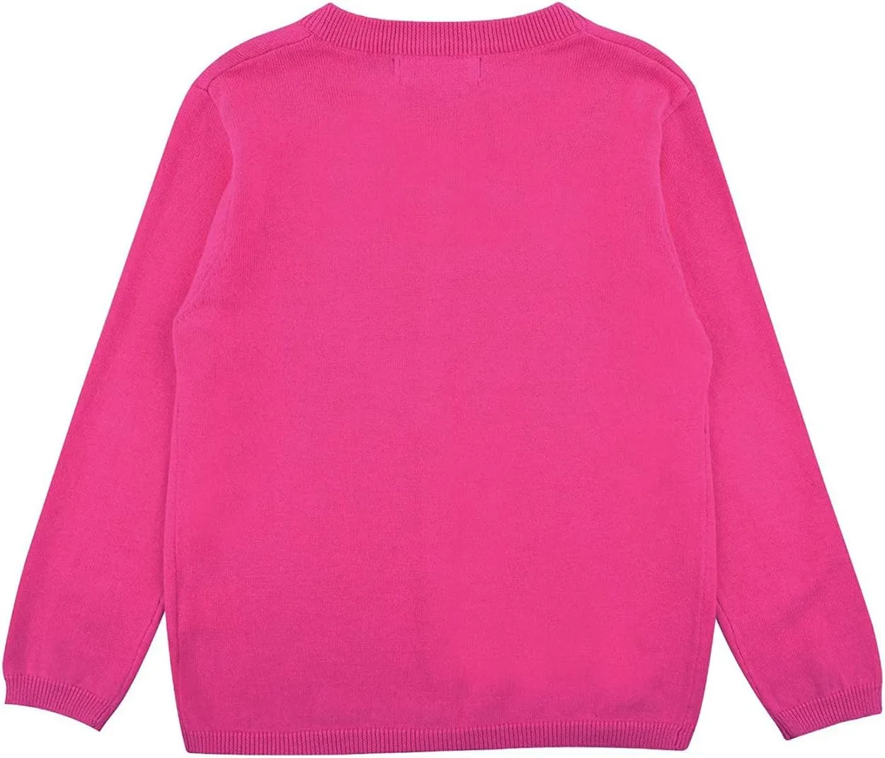 GSVIBK Baby Girls Cotton Cardigan Long Sleeve Kid Button Sweater Girl Crew Neck Cardigans Uniform Sweater