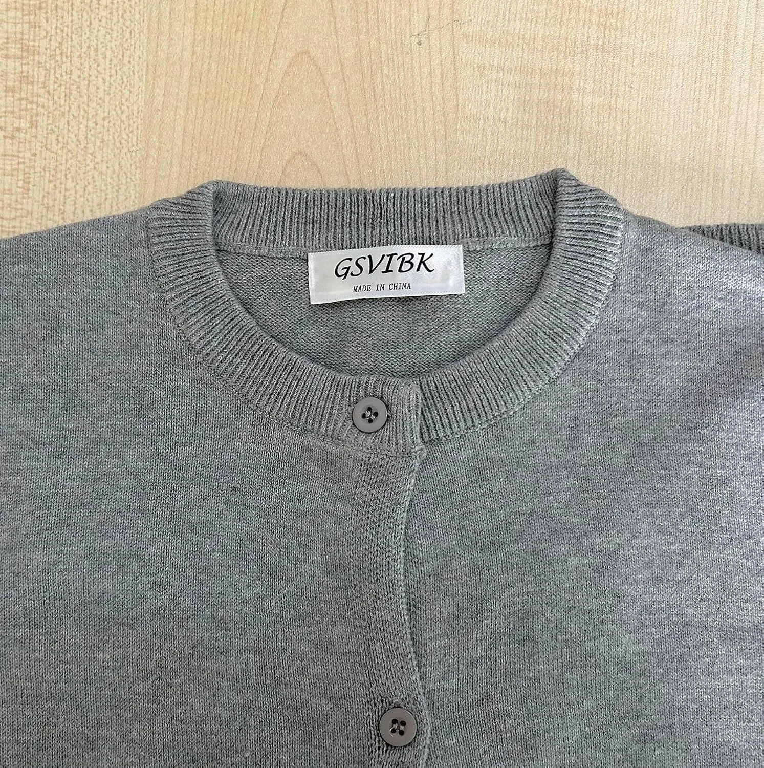 GSVIBK Baby Girls Cotton Cardigan Long Sleeve Kid Button Sweater Girl Crew Neck Cardigans Uniform Sweater