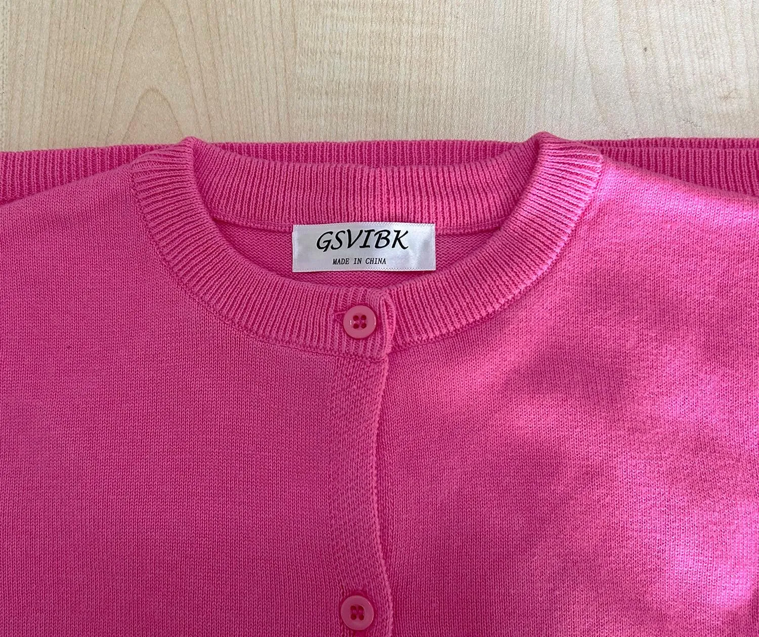 GSVIBK Baby Girls Cotton Cardigan Long Sleeve Kid Button Sweater Girl Crew Neck Cardigans Uniform Sweater