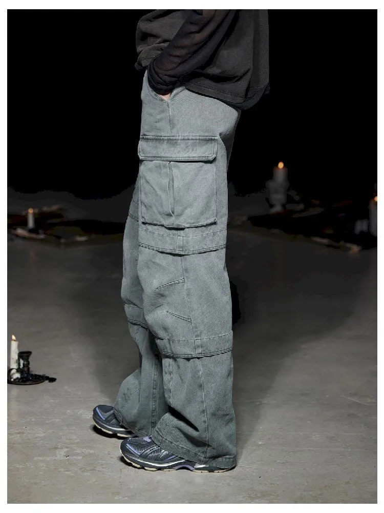 Heavy Duty Washed Straight Work Pants【s0000005502】