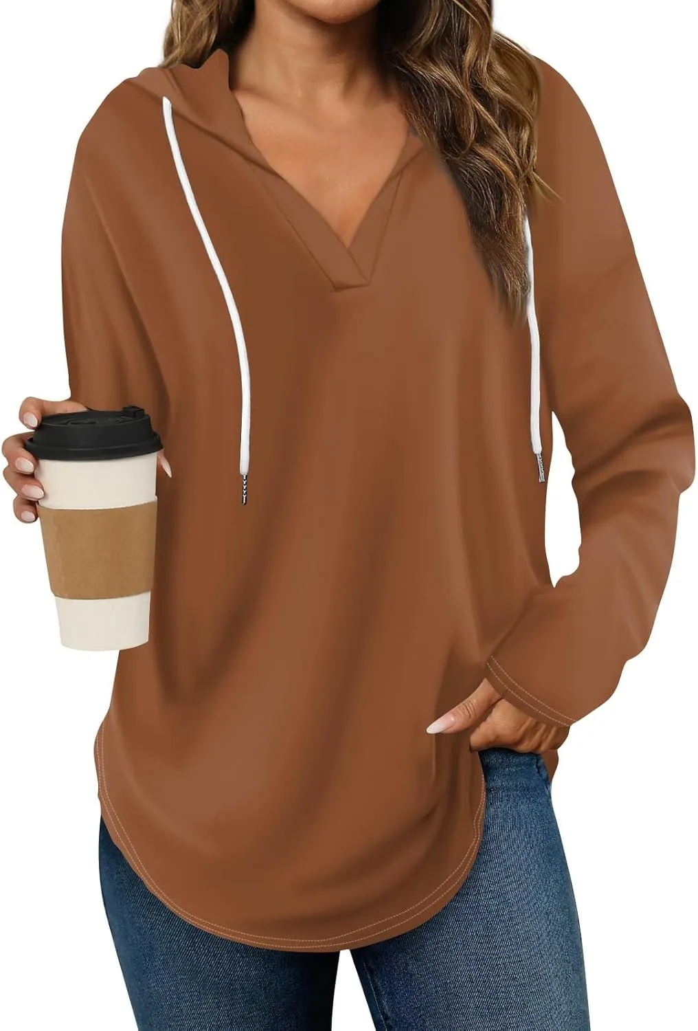 Hoodies for Women 2025 Pullover Oversized Sweatshirts Long SLeeve Shirts Loose Fit