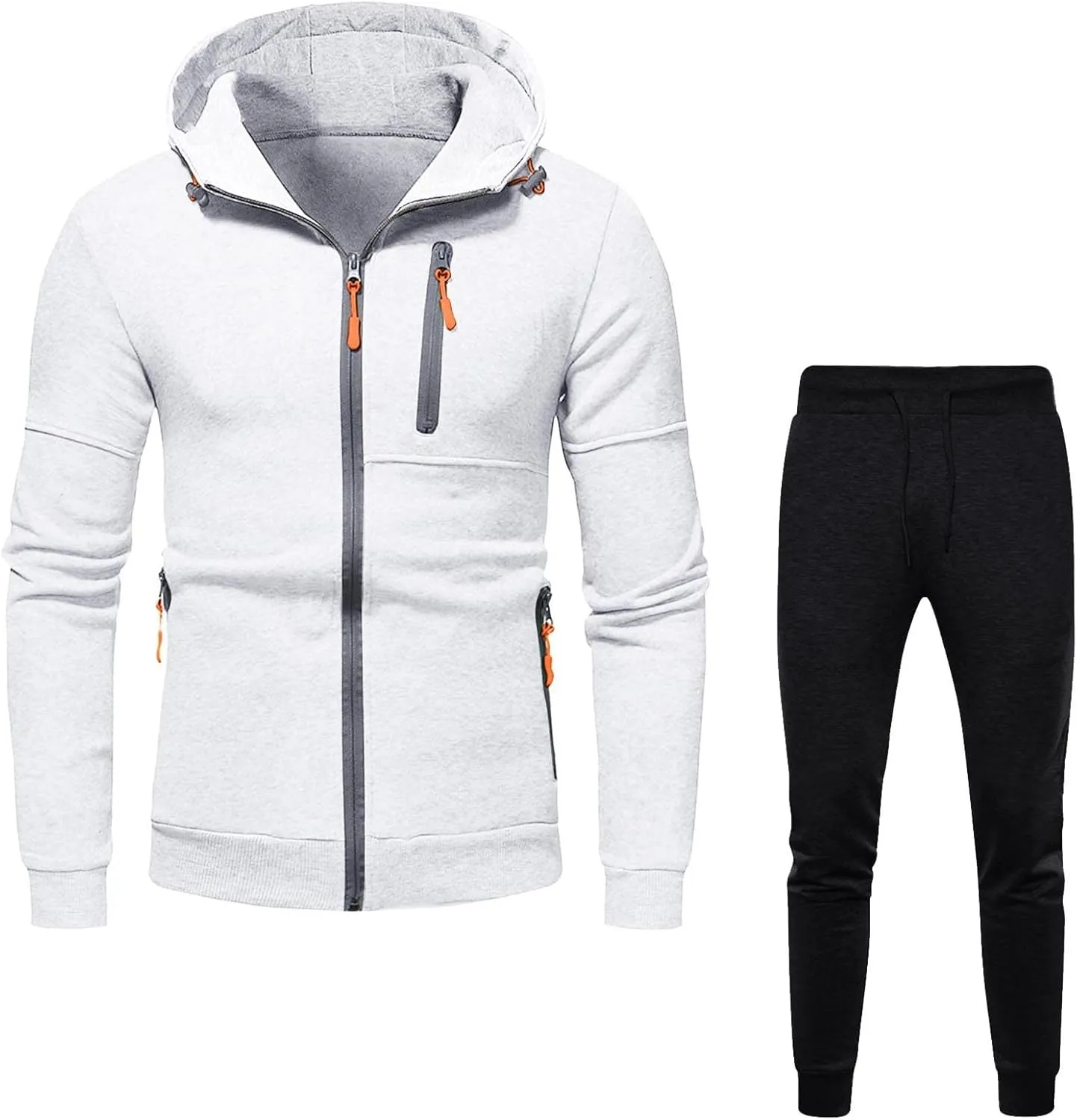 Hoodies Mens' Autumn Winter Long Sleeve Zipper Hooded Sweatshirt Cardigan Long Sleeve Sweatshirt Sports Hooded Jacket