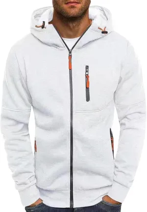 Hoodies Mens' Autumn Winter Long Sleeve Zipper Hooded Sweatshirt Cardigan Long Sleeve Sweatshirt Sports Hooded Jacket