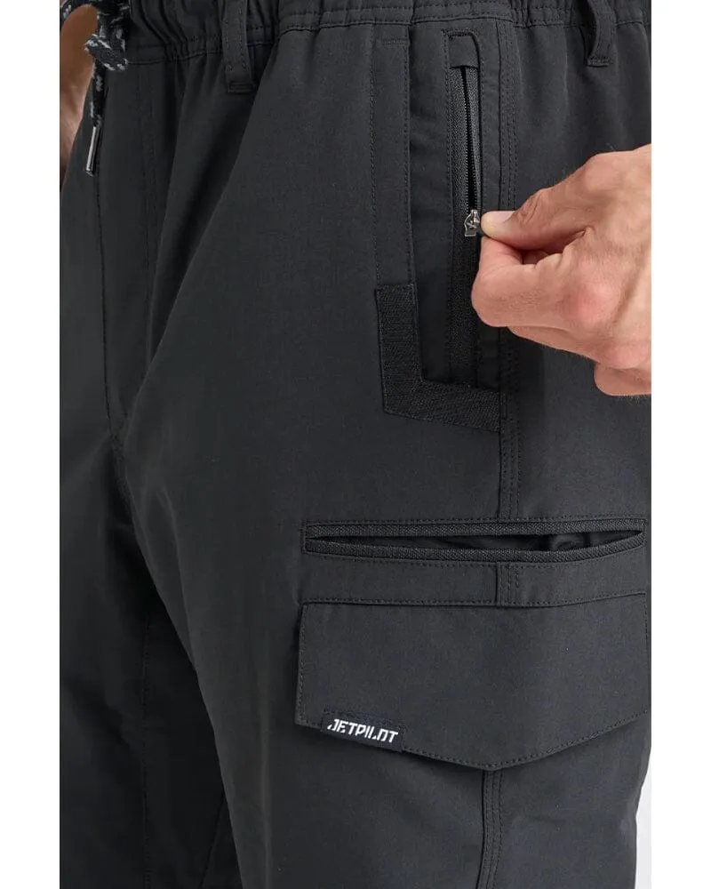 Jet-Lite Hybrid Elastic Waist Cuff Pant - Black