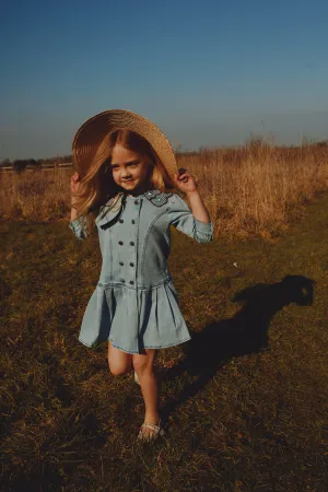 JOUET DOUBLE LAYER DENIM DRESS