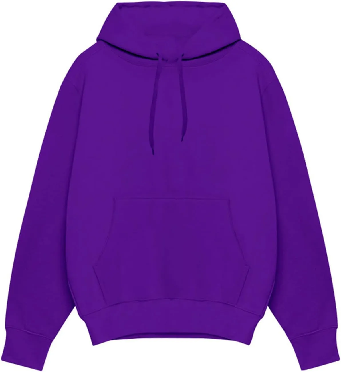 KUIOLYPOER Men's Hoodie 2024 Solid Color Lightweight Pocket Hooded Sweatshirt Long Sleeve Casual Regular Fit Pullover Top