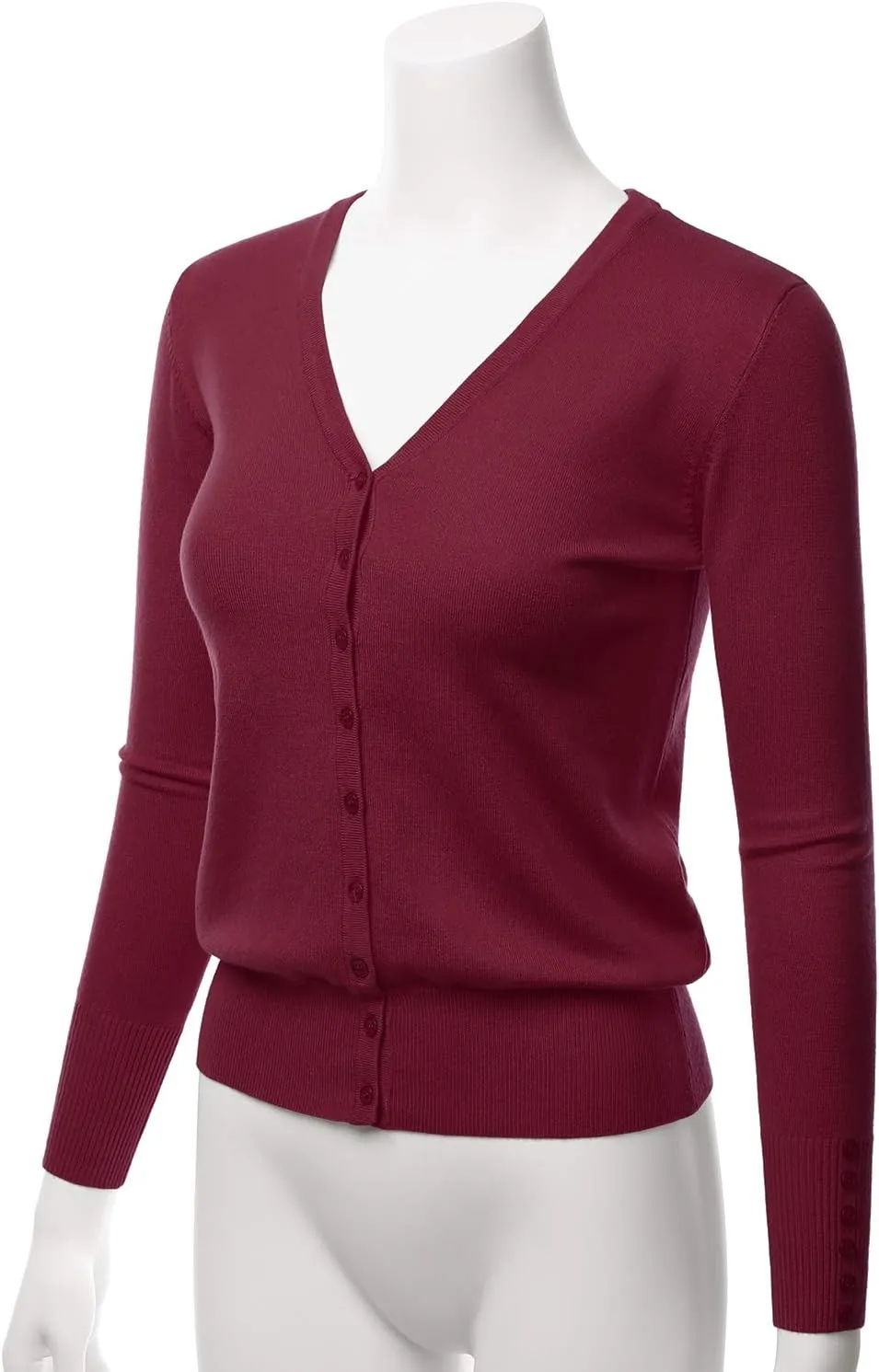 LALABEE Women's V-Neck Long Sleeve Button Down Sweater Cardigan Soft Knit(S-XXL)