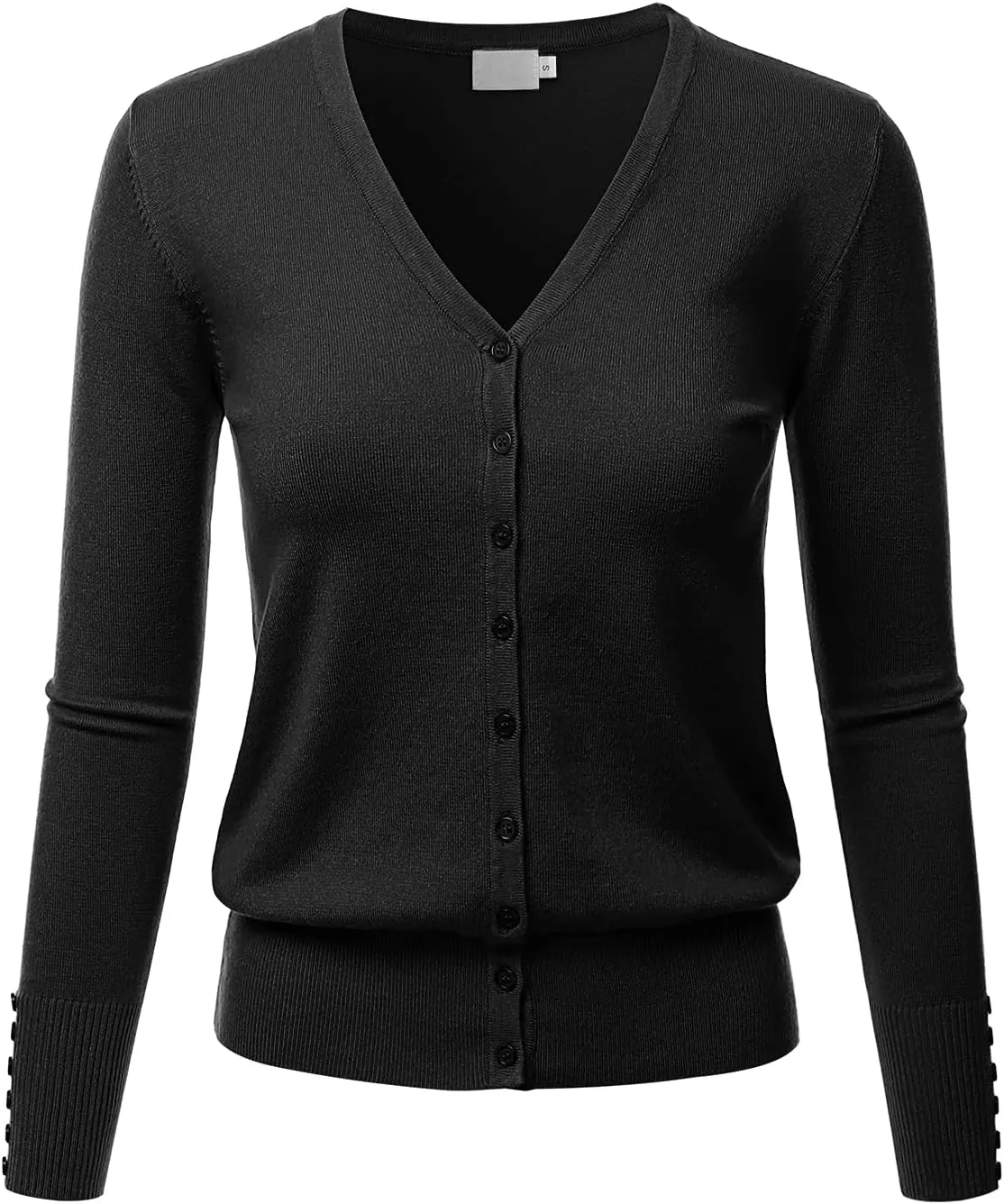 LALABEE Women's V-Neck Long Sleeve Button Down Sweater Cardigan Soft Knit(S-XXL)