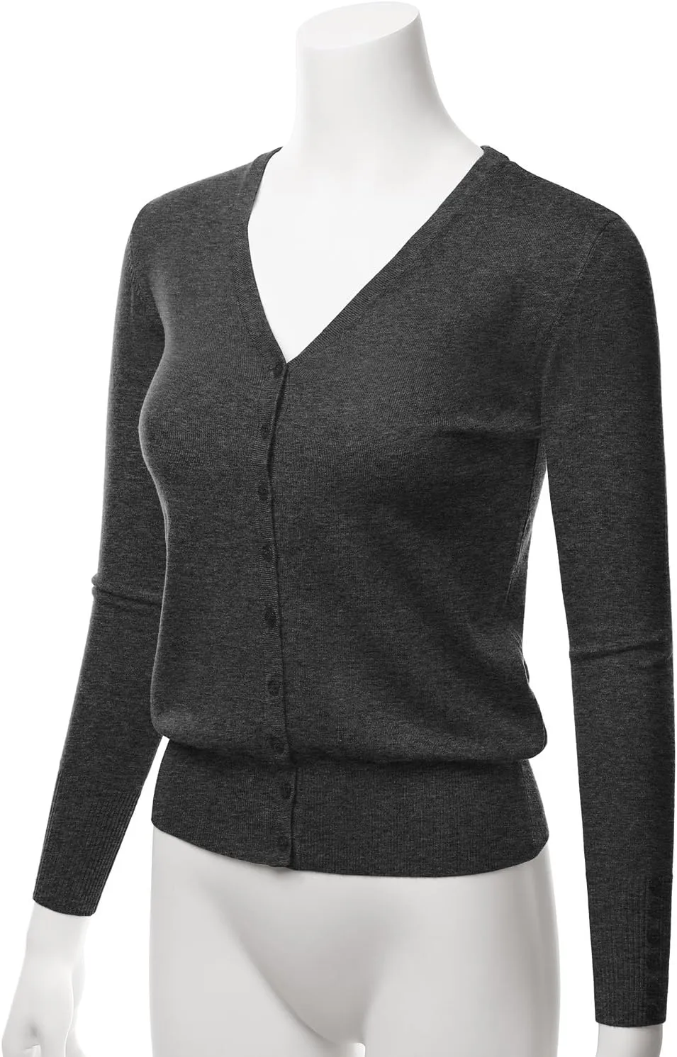 LALABEE Women's V-Neck Long Sleeve Button Down Sweater Cardigan Soft Knit(S-XXL)
