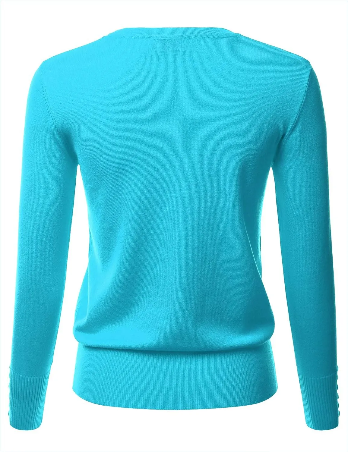 LALABEE Women's V-Neck Long Sleeve Button Down Sweater Cardigan Soft Knit(S-XXL)