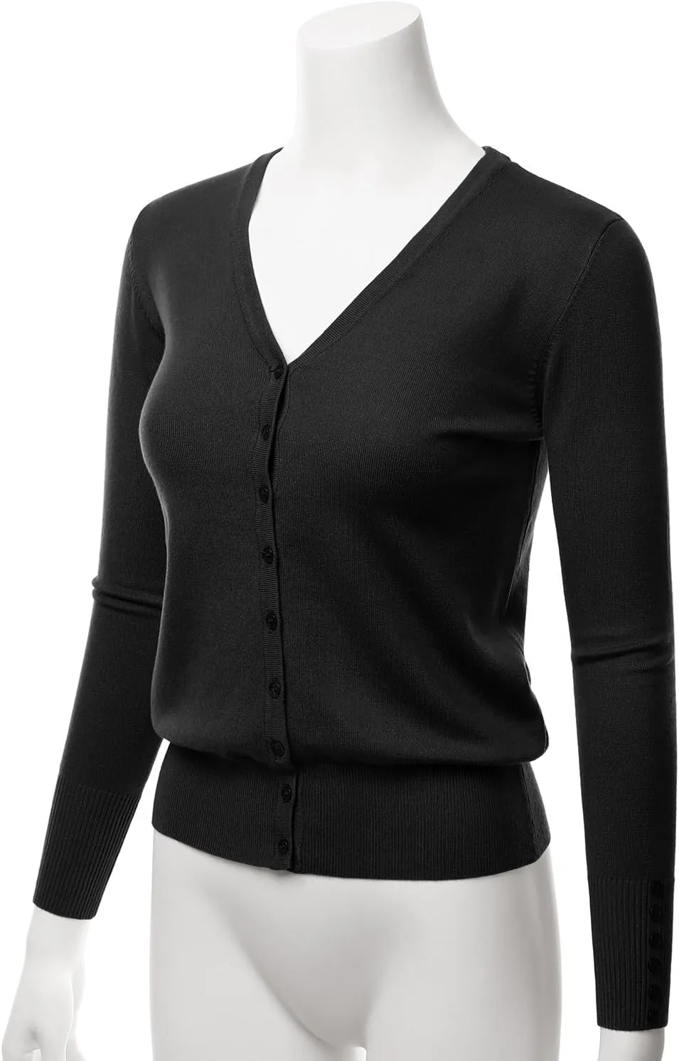 LALABEE Women's V-Neck Long Sleeve Button Down Sweater Cardigan Soft Knit(S-XXL)