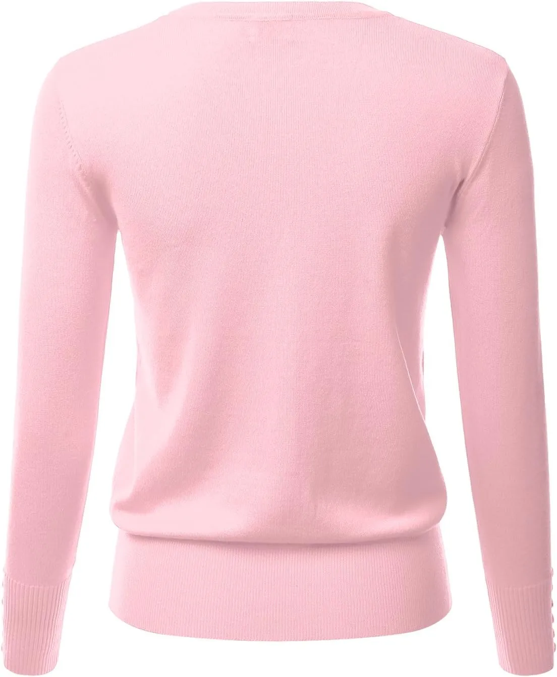 LALABEE Women's V-Neck Long Sleeve Button Down Sweater Cardigan Soft Knit(S-XXL)