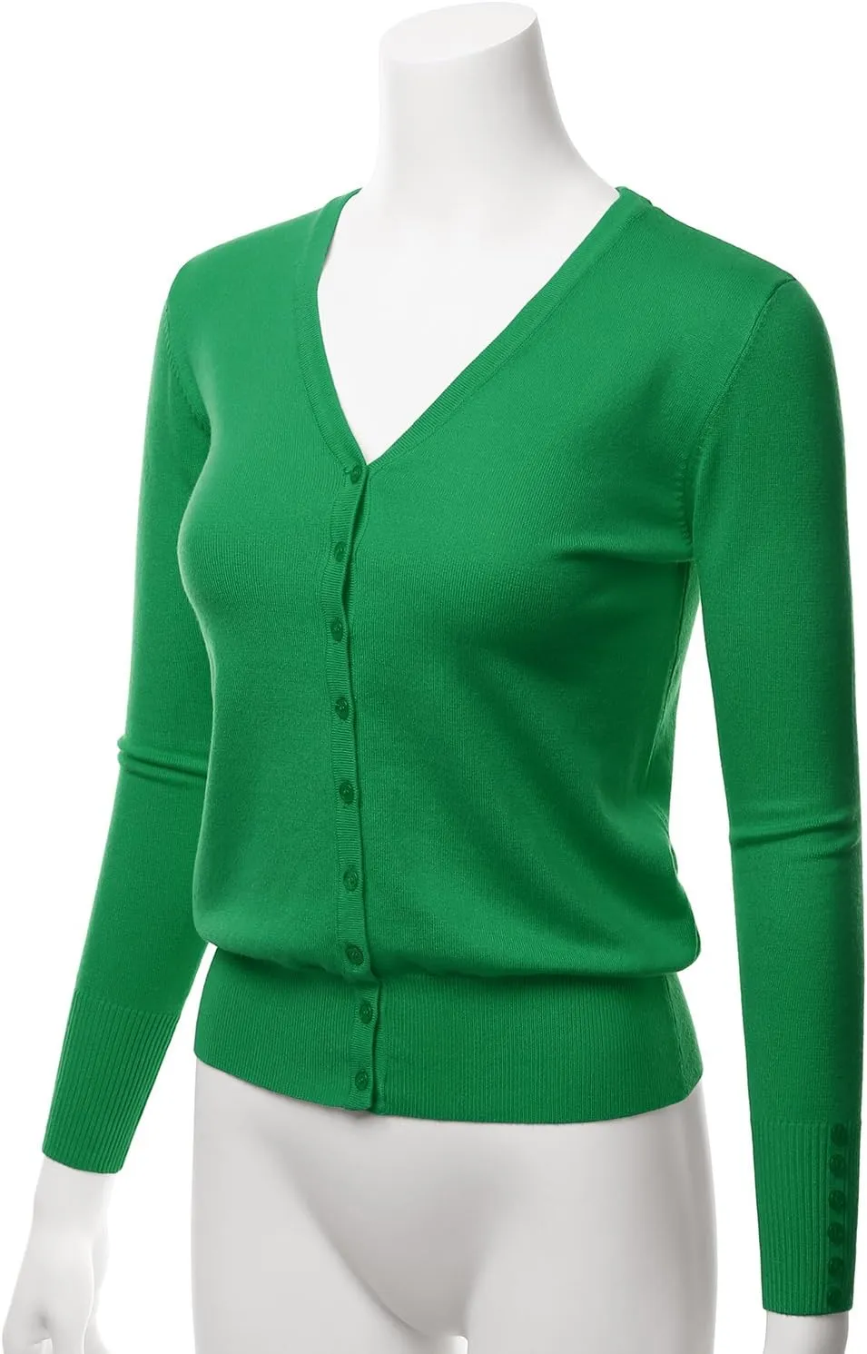 LALABEE Women's V-Neck Long Sleeve Button Down Sweater Cardigan Soft Knit(S-XXL)
