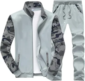 Lavnis Men's 2 Pieces Tracksuits Running Jogging Sports Suits Athletic Long Sleeve Sweatsuit