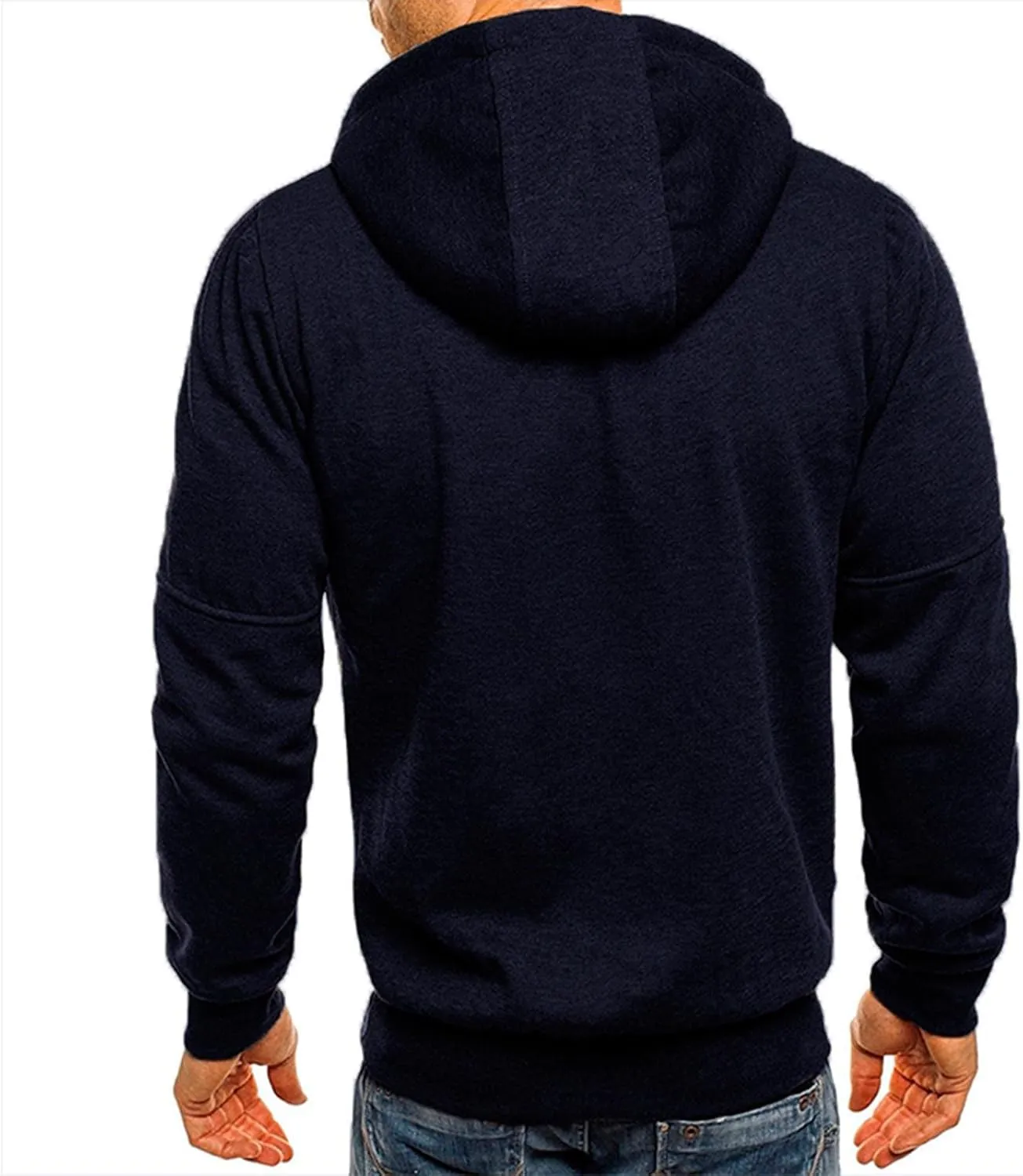 LCMTWX Hoodies for Men Hoodie Splicing Large Size Sweater Jacket Midweight Fleece Sweatshirt Solid Color Sweatshirt With
