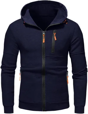 LCMTWX Hoodies for Men Hoodie Splicing Large Size Sweater Jacket Midweight Fleece Sweatshirt Solid Color Sweatshirt With
