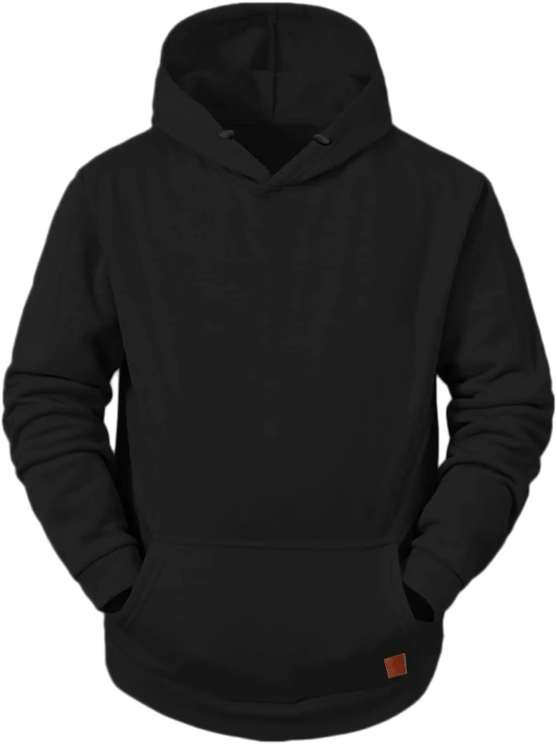 LCMTWX Hoodies for Men Winter Casual Loose Solid Hooded Sweater Top Men's Hooded Fleece Sweatshirt Heavyweight Fleece