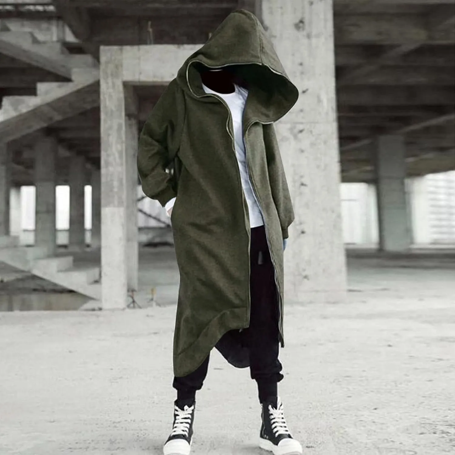 LCMTWX Mens Hoodies Pullover Casual Loose Solid Hooded Sweater Top Heavyweight Fleece Hoodie Sports Hooded Jacket Full Zip
