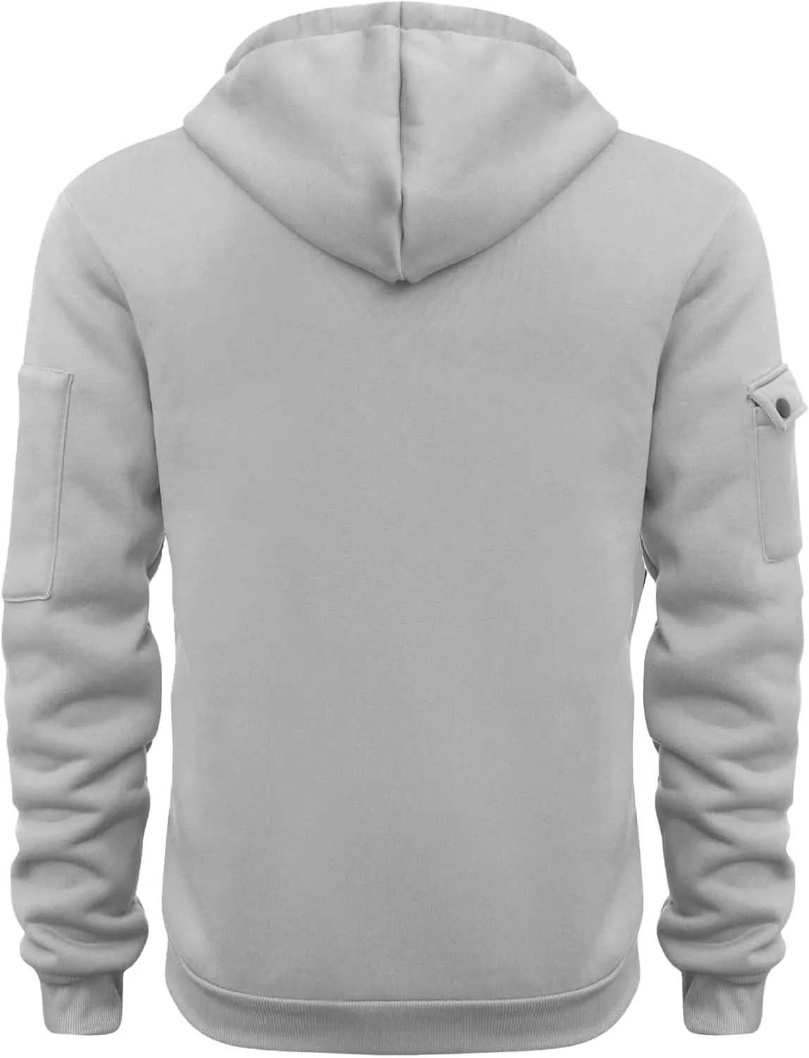 LCMTWX Mens Sweatshirts Hoodies Vintage Long Sleeve Hoodie Half Zipper Hooded Sweatshirt Top Workwear Multi Pocket Outdoor