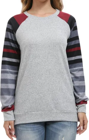 levaca Womens Long Sleeve Tops Casual Dressy Pullover Tunic Shirts