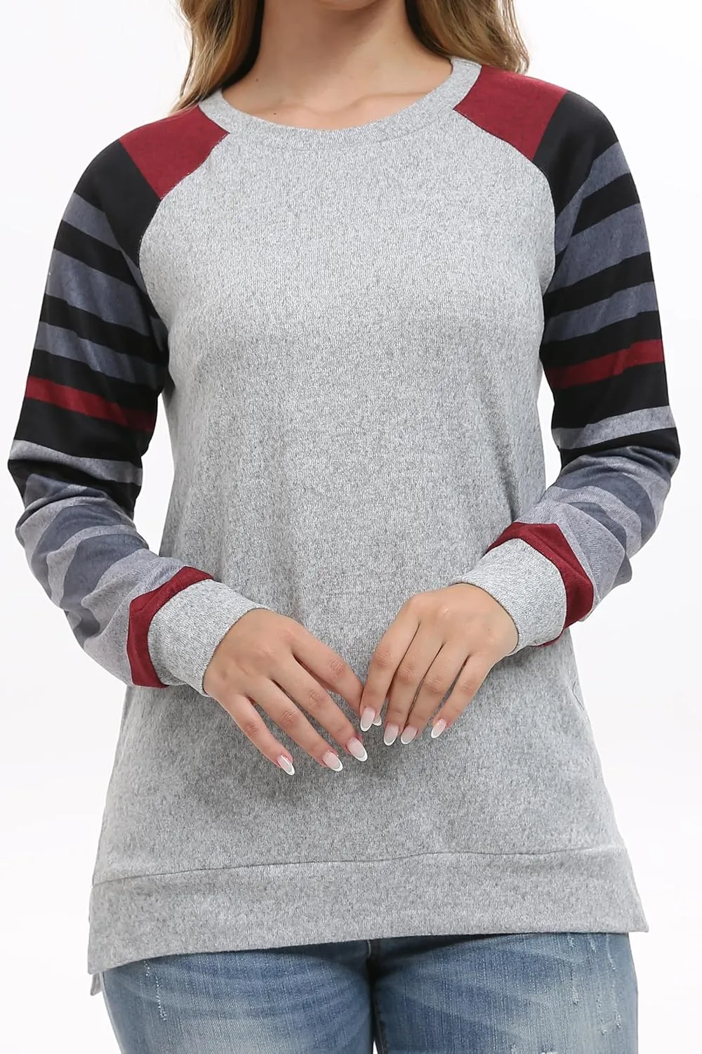 levaca Womens Long Sleeve Tops Casual Dressy Pullover Tunic Shirts