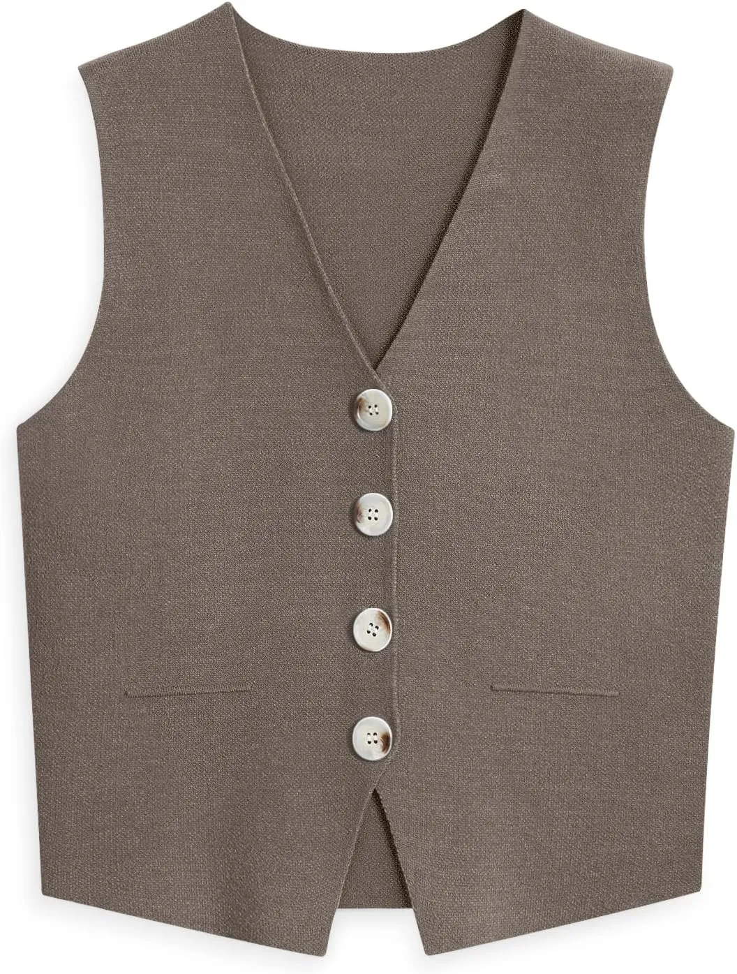 LILLUSORY Sweater Vest Women Dressy Button Up Sweater Tank Tops 2024 Knit Work Business Casual Outfits