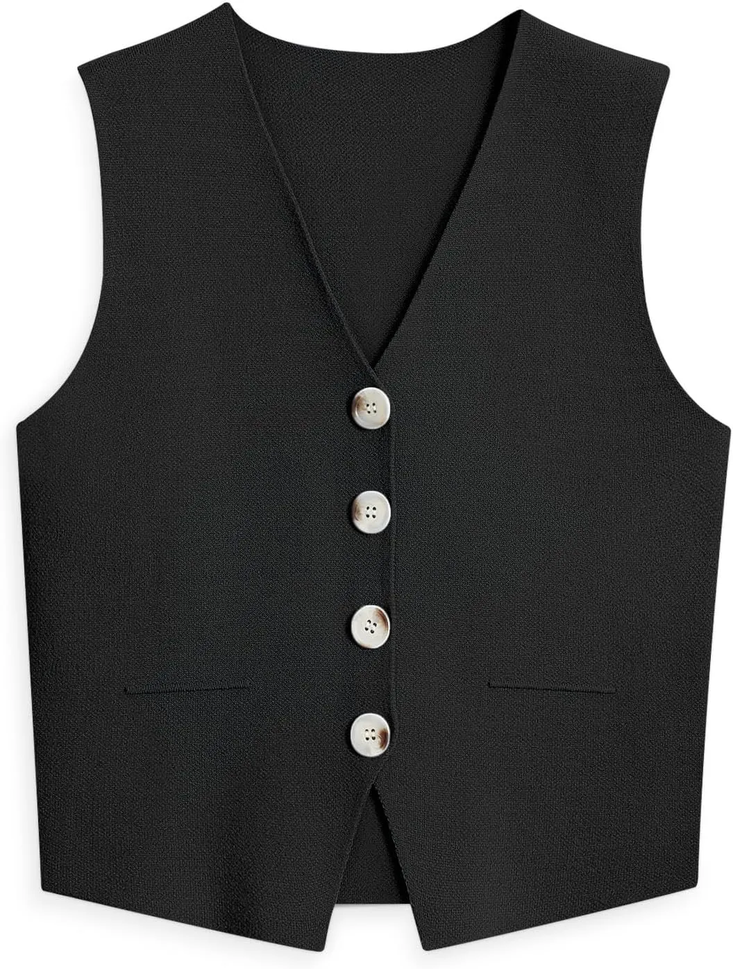 LILLUSORY Sweater Vest Women Dressy Button Up Sweater Tank Tops 2024 Knit Work Business Casual Outfits